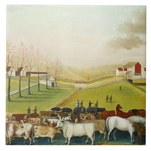 Cornell Farm (Pennsylvania Landscape) Kakelplatta (Framsidan)