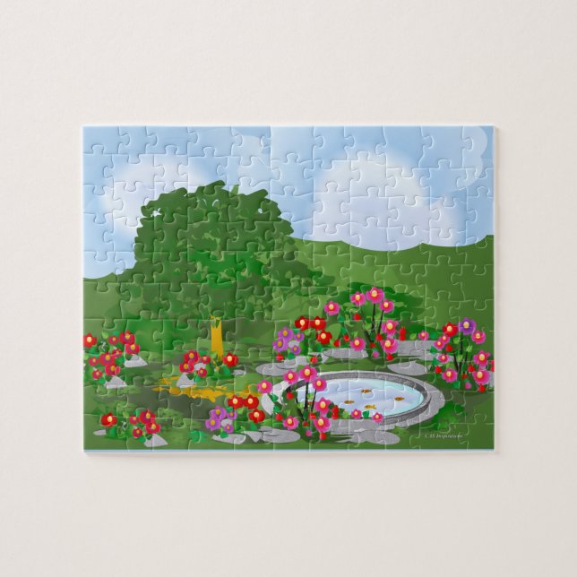 Corner Garden Art Puzzle Pussel (Horisontell)