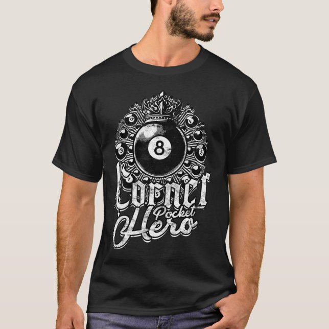 Corner Pocket Hero, 8 boll T Shirt (Framsida)