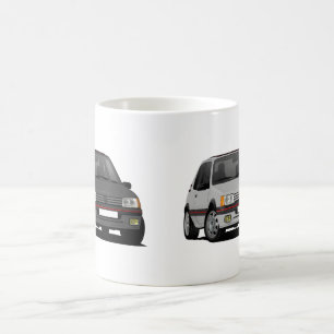 Cornering Peugeot 205 GTi 2 x bild Kaffemugg
