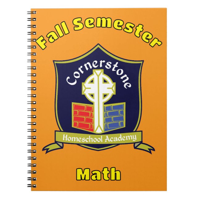 Cornerstone Homeschool Academy Uppdaterad Anteckningsbok (Framsidan)
