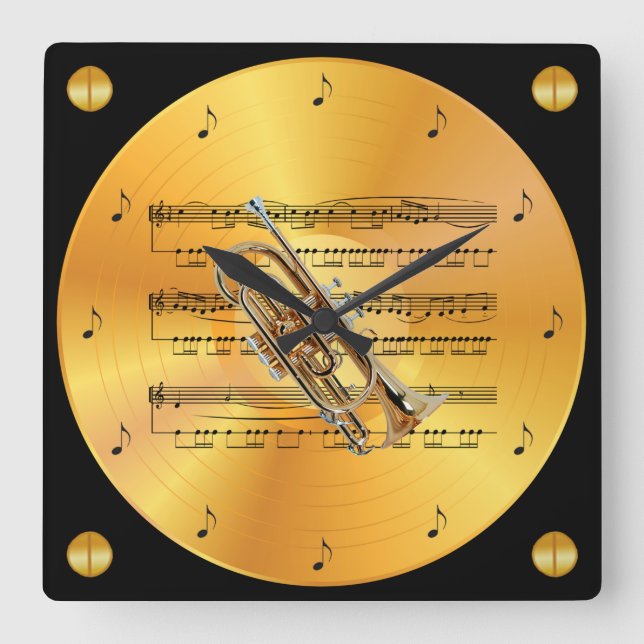 Cornet ~ Lakan Music ~ Guld Record ~ Fyrkantig Klocka (Framsida)