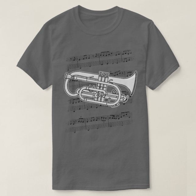 Cornet Player Cornetist Brass Musician T Shirt (Design framsida)