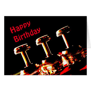 Cornet Valves Birthday Card Hälsningskort