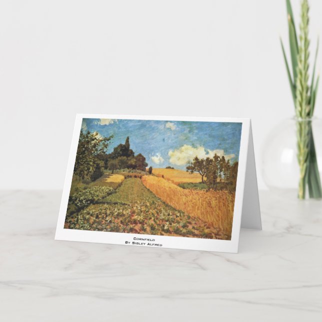 Cornfield av Sisley Alfred Kort (Framsida)