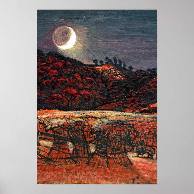 Cornfield by Moonlight, 1830 Poster (Framsidan)
