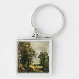 Cornfielden, 1826 fyrkantig silverfärgad nyckelring