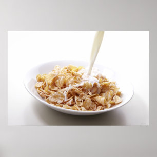 Cornflakes och mjölk poster