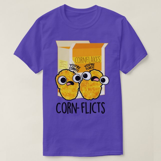 Cornflicts Cute Maj Flakes Pun T Shirt (Design framsida)