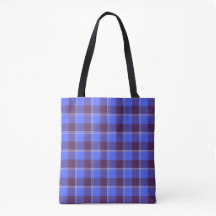 Cornflower Blue and Livid Brown Plaid
