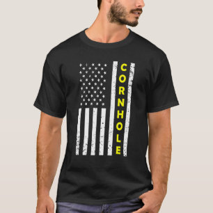 Cornhål American Flagga Bean Bag Maj Hål Manar Wom T Shirt