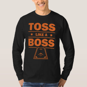 Cornhål För manar Women Bean Bag Toss Game Player  T Shirt