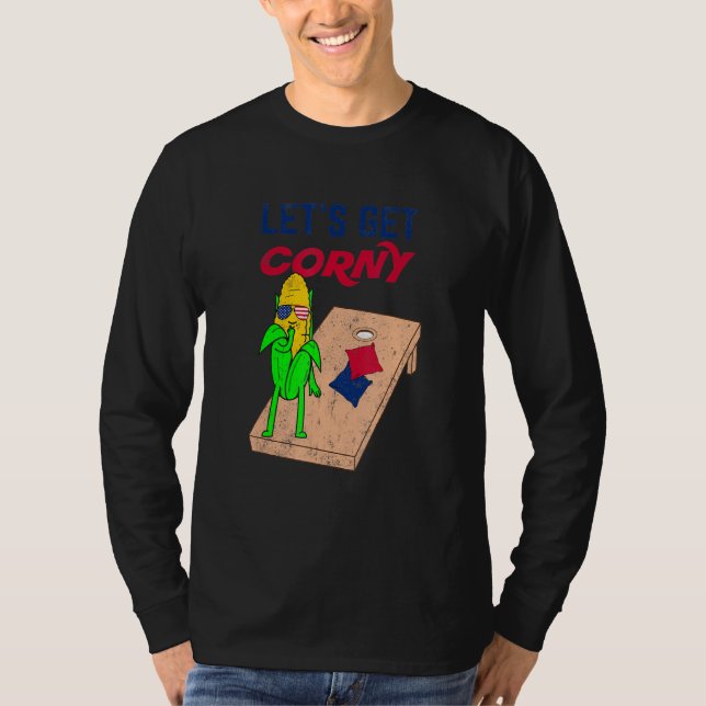 Cornhål Pun Låt oss Get Corny T Shirt (Framsida)