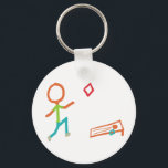Cornhål Stickman Nyckelring<br><div class="desc">Kornhålens klisterman kastar maj mot hål. Det här är det. Roligtens utformning för kornhålsspelare och fläkt.</div>