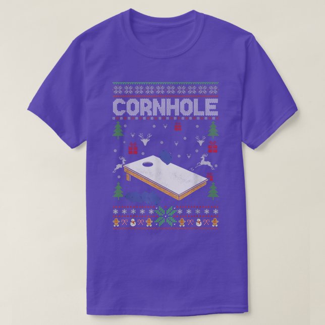 Cornhål Ugly jul Sweater Glad helg T Shirt (Design framsida)