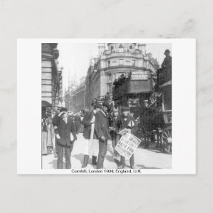 Cornhill News Sales 1904 London England, Förenade Vykort