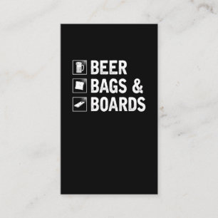 Cornhole Bag and Beer Drinking Maj Player Visitkort
