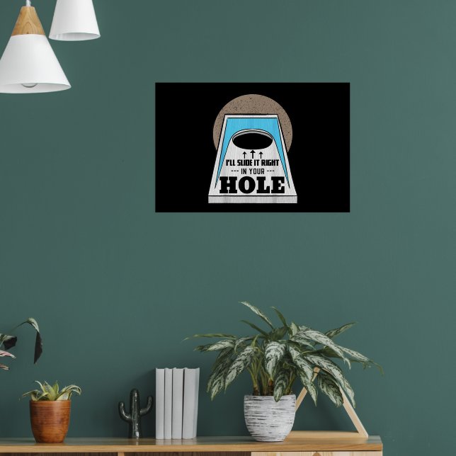 Cornhole Bean Bag Kastspel Spela Bakgårdshål Poster (Vardagsrum 1)