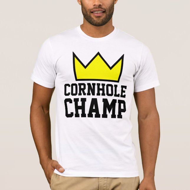 CORNHOLE CHAMP T-shirts (Framsida)