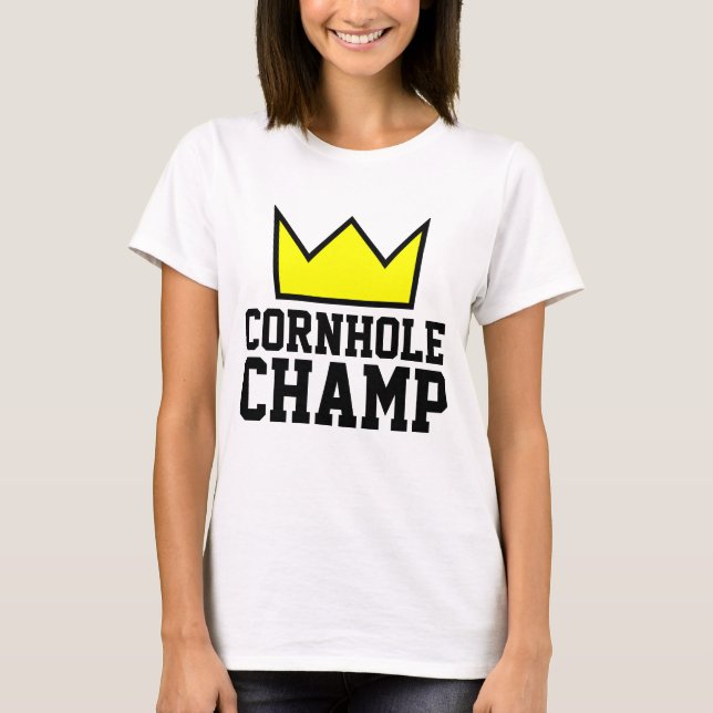 CORNHOLE CHAMP T-shirts (Framsida)
