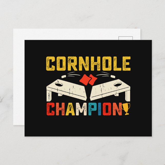 Cornhole Champion American USA 4:e juli Vykort (Fram/baksida)