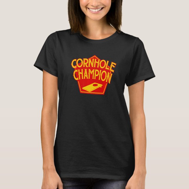Cornhole Champion Cornhole Team Bean Bag Cornhol T Shirt (Framsida)