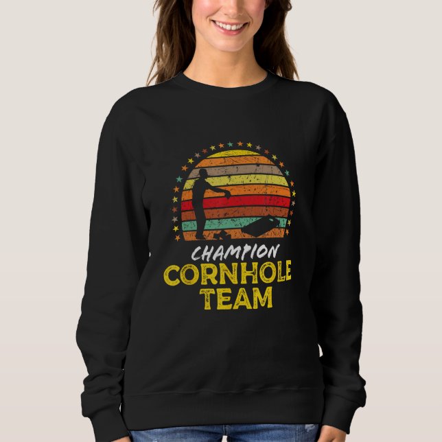 Cornhole Champion Team  Cornhole Bags Quote Graphi T Shirt (Framsida)