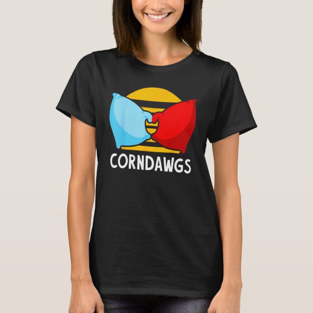 Cornhole Corn Hole Corndawgs T Shirt (Framsida)