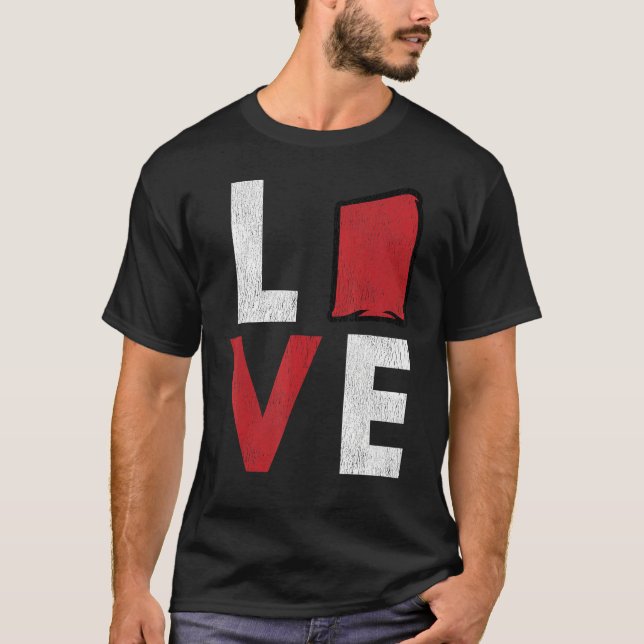 Cornhole Corn Hole LOVE 1 T Shirt (Framsida)