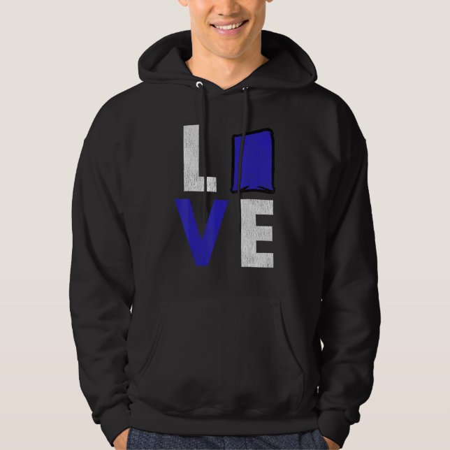 Cornhole Corn Hole LOVE Hoodie (Framsida)