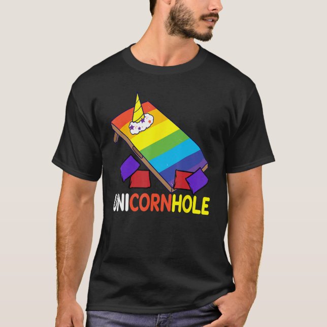 Cornhole Corn Hole Unicornhole T Shirt (Framsida)