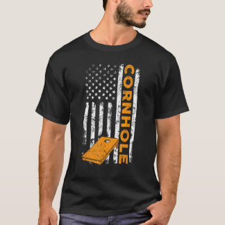 Cornhole Corn Hole USA Flagga Patriotisk_1 T Shirt