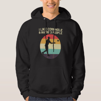 Cornhole-designs för män och kvinnor Bean Bag Toss Hoodie