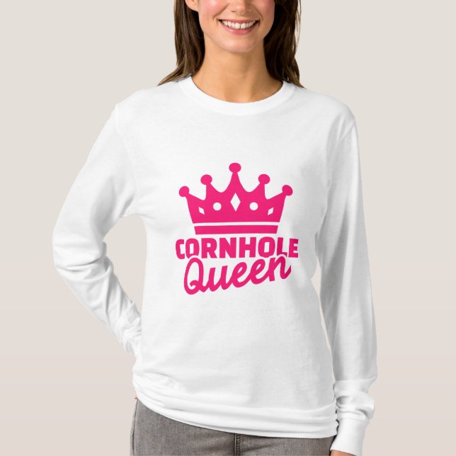 Cornhole drottning t-shirt (Framsida)