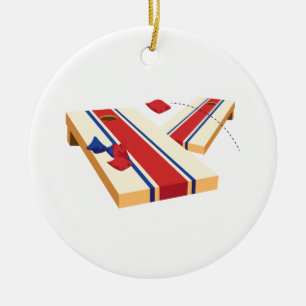 Cornhole dugg julgransprydnad keramik