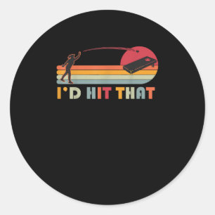 Cornhole-funny ID Slå att Team Bean Bag Älskare Runt Klistermärke