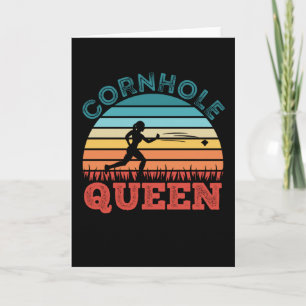 Cornhole-gåva för kvinnor - Cornhole-drottning Kort
