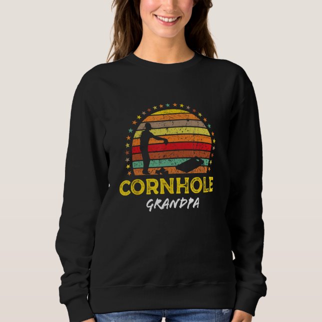 Cornhole Grandpa  Cornhole Bags Tournament T Shirt (Framsida)