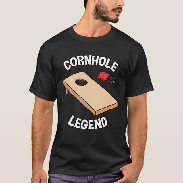 Cornhole Legend Doghouse Sack Players Gräsmatta Sp T Shirt (Framsida)