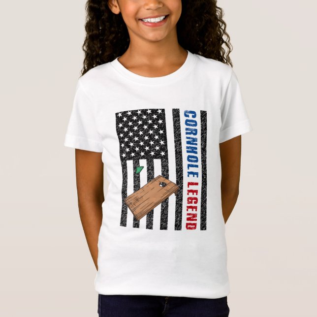 Cornhole Legend USA T Shirt (Framsida)