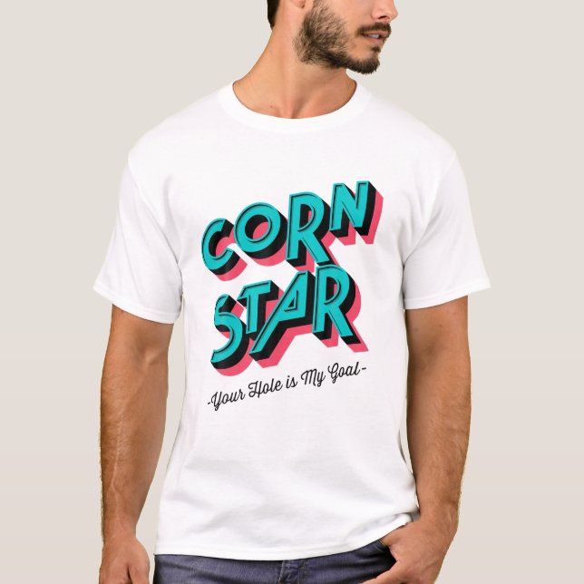 Cornhole Maj Star Ditt Hål är mitt mål, Maj T Shirt (Framsida)
