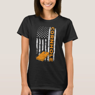 Cornhole Majs Hål USA Flagga Patriotisk_1 T Shirt