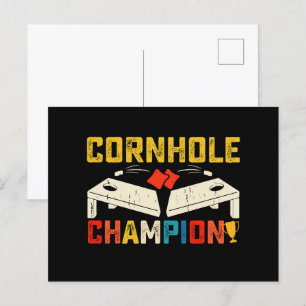 Cornhole-mästare Amerikan USA Självständighetsdage Vykort