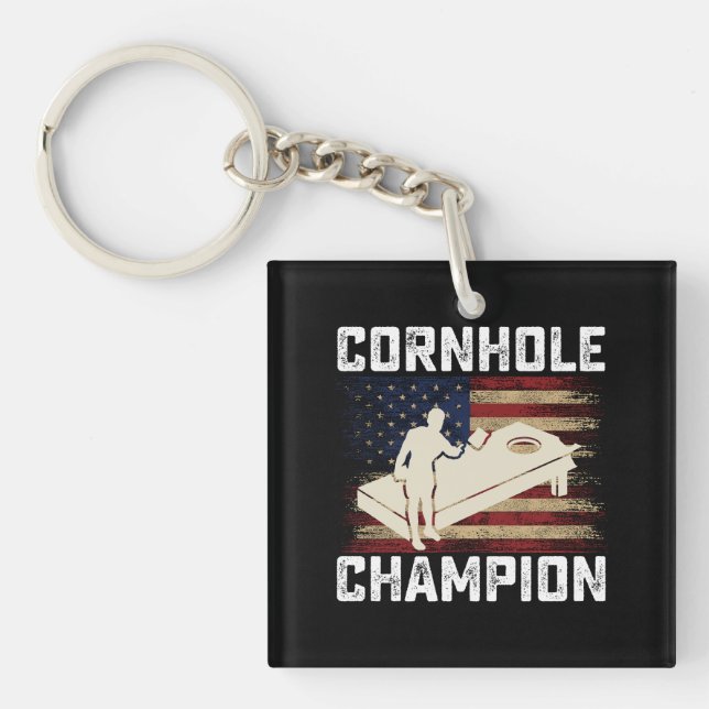 Cornhole Mästare Amerikansk Flagga USA 4:e Juli  (Framsidan)