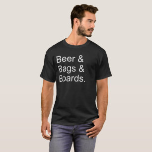 Cornhole öl & hänger lös & stiger ombord tee shirt