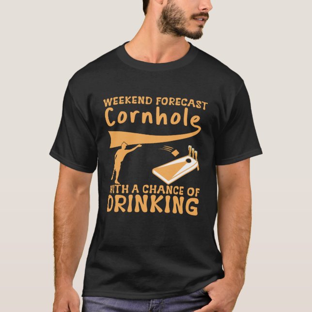 Cornhole Player, Dummy Boards, Beer älskare, T Shirt (Framsida)