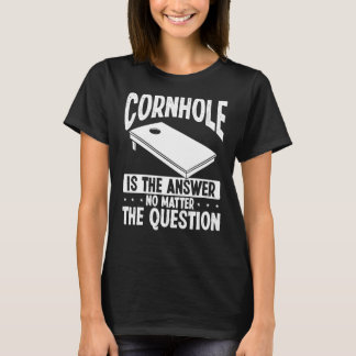 Cornhole Player Maj Hål är Svarskornament T Shirt