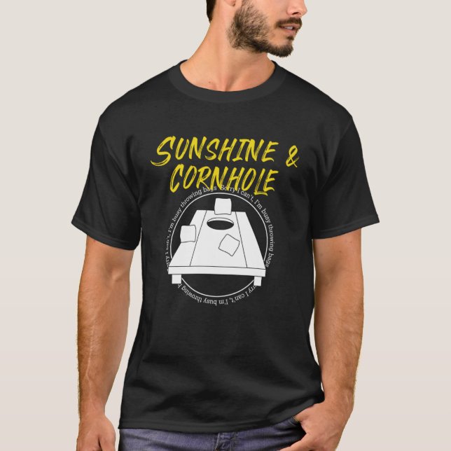 Cornhole Player Sack Tossing Summer Hobby T Shirt (Framsida)