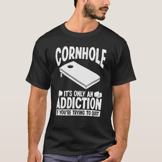Cornhole Player Tosser Throwing Cornhole Team T Shirt (Framsida)
