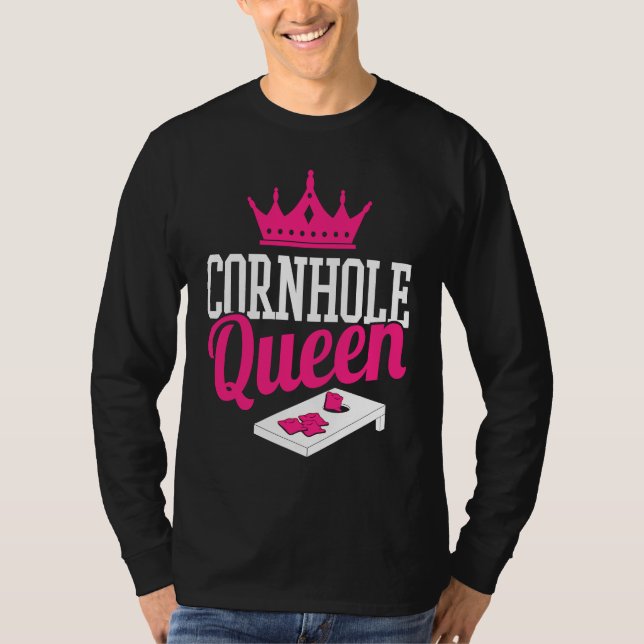 Cornhole Queen Corn Hole Sack Cornhole Game T Shirt (Framsida)